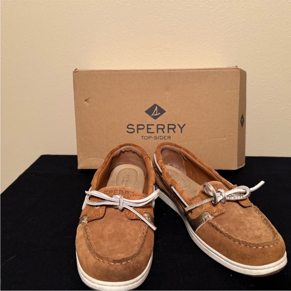Sperry Women’s Size 8.5 Starfish Boat Shoe in Cheetah Tan